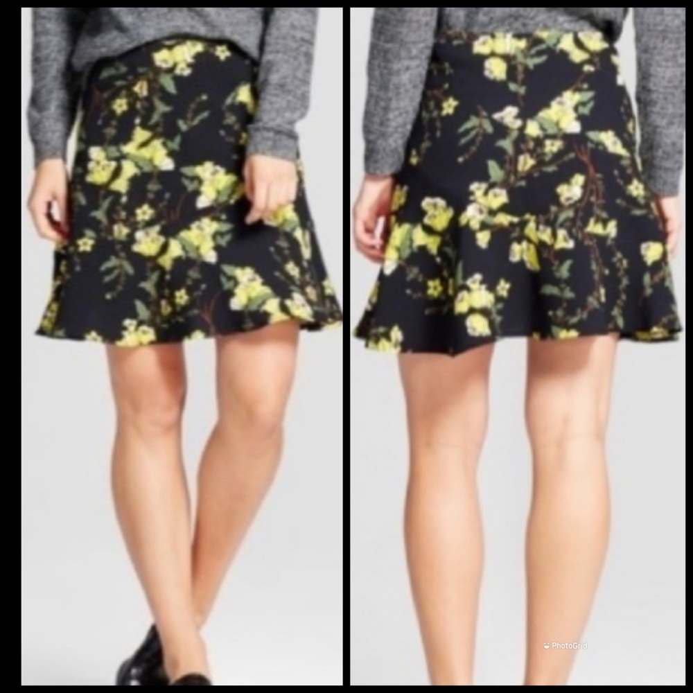 ♥️WHO WHAT WEAR flirty black Daffodil plus size SKIRT